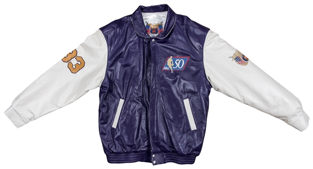  Kareem Abdul-Jabbar Personally Owned NBAs 50 Greatest Customized Jeff Hamilton Leather Jacket (Abdul-Jabbar LOA)